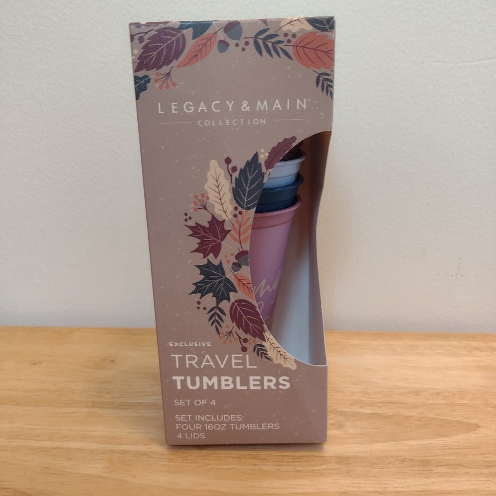 Legacy & Main 16oz Plastic Tumblers - NWT